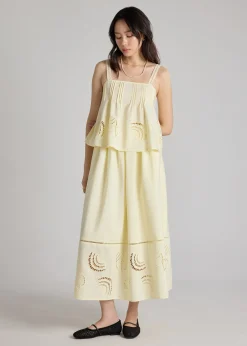 Flare Skirt in Tidal Escape Broderie
