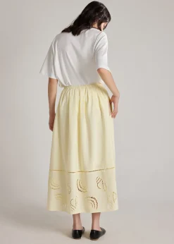 Flare Skirt in Tidal Escape Broderie