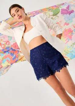 Floral Lace A-line Shorts