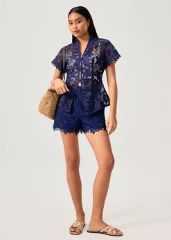 Floral Lace A-line Shorts