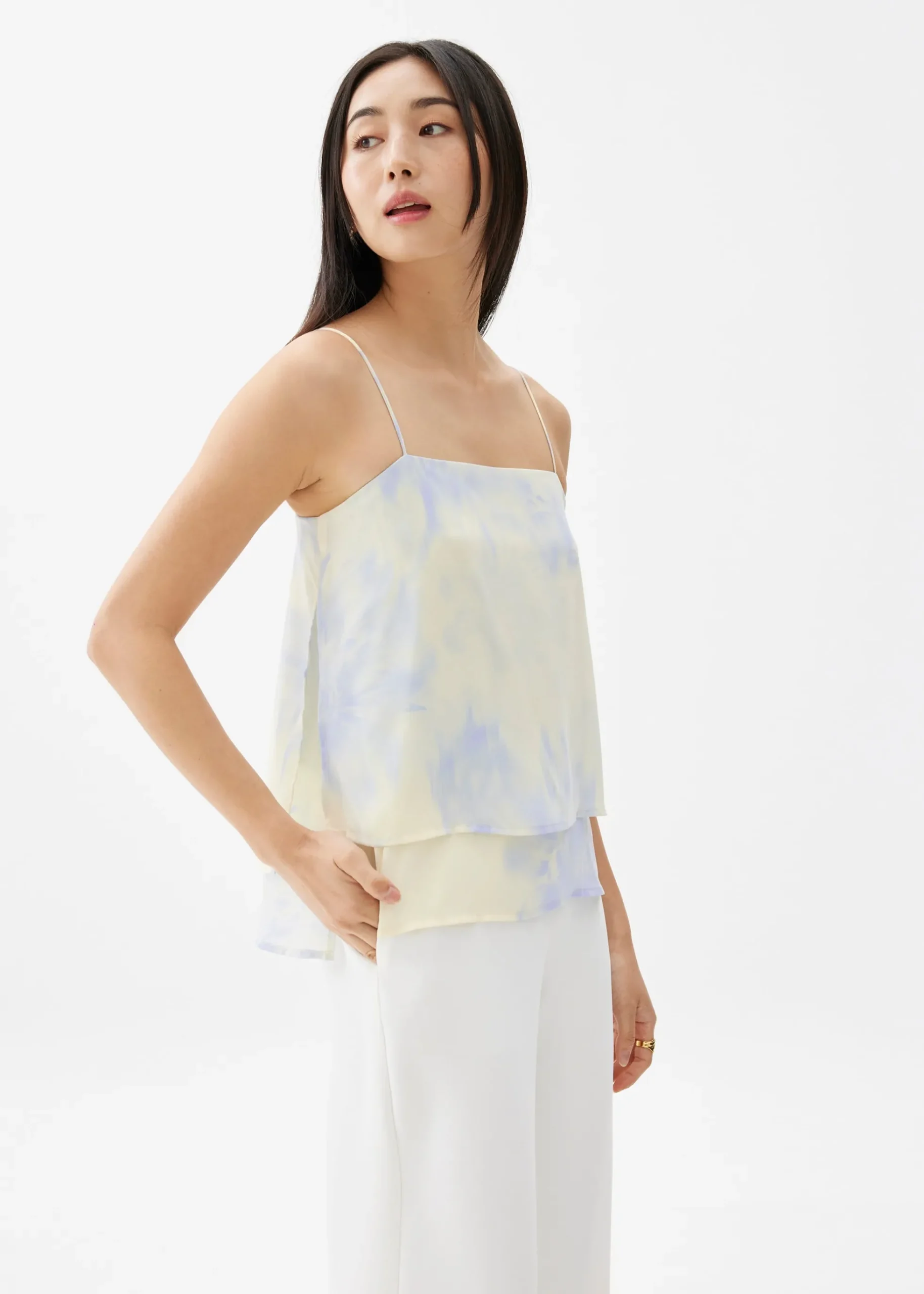 Floral Straight Neck Camisole Top