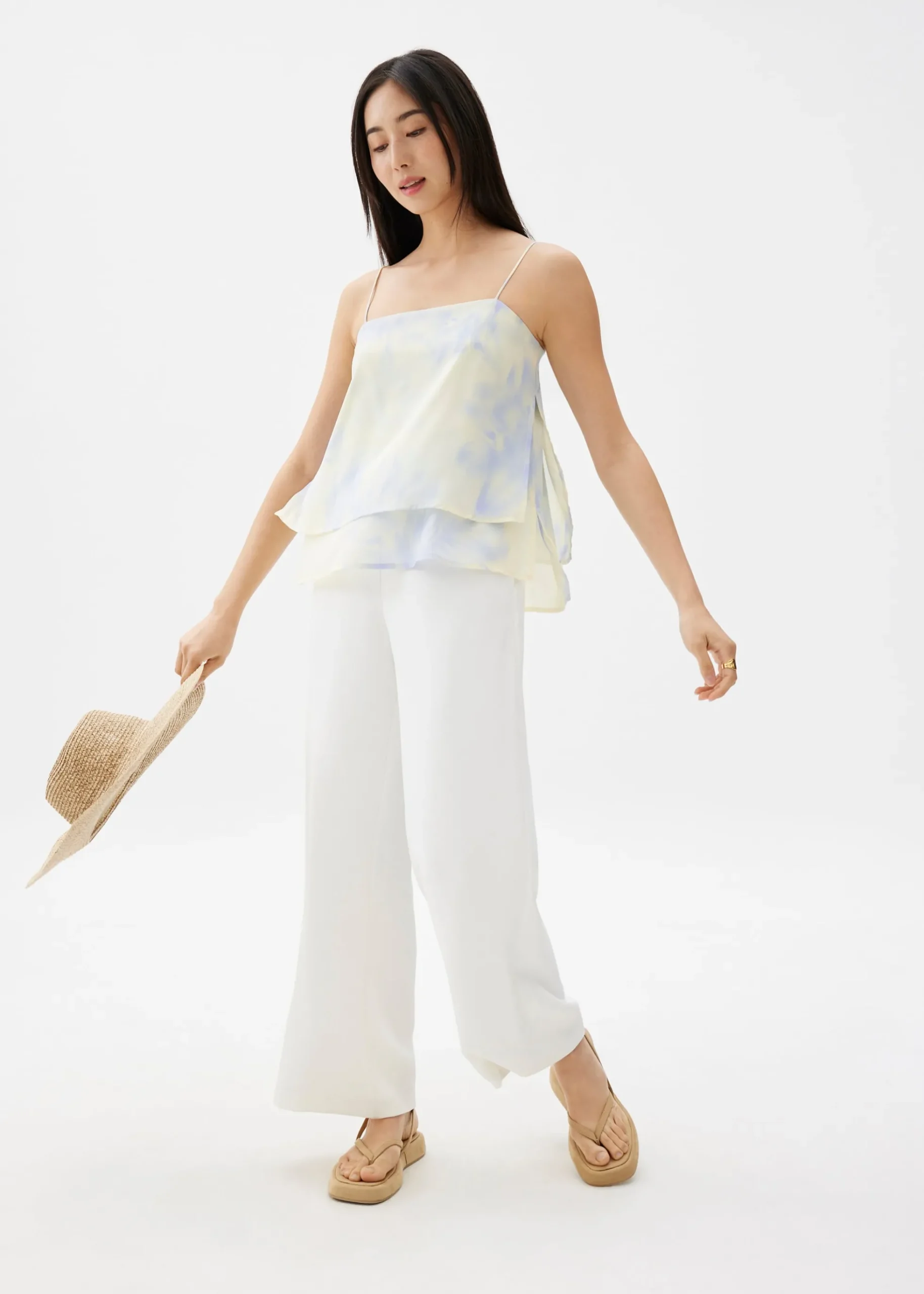 Floral Straight Neck Camisole Top