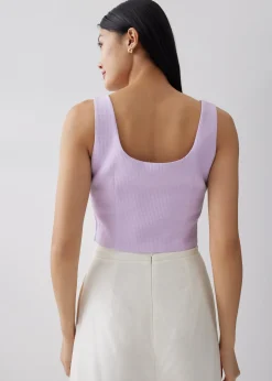 Franchette Textured Bustier Top