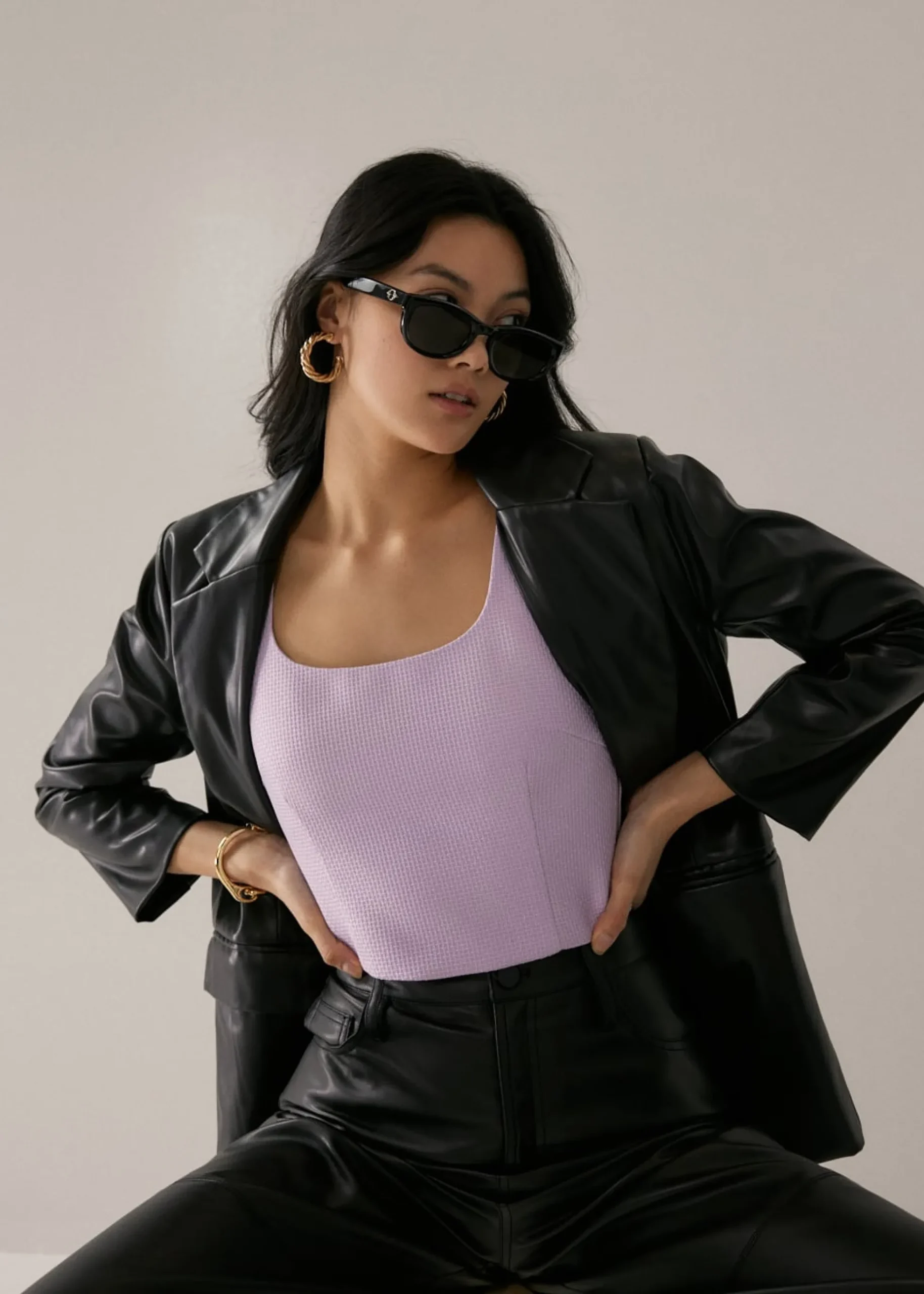 Franchette Textured Bustier Top