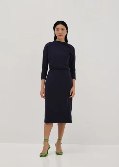 Fritzi High Neck Column Midi Dress