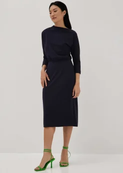 Fritzi High Neck Column Midi Dress