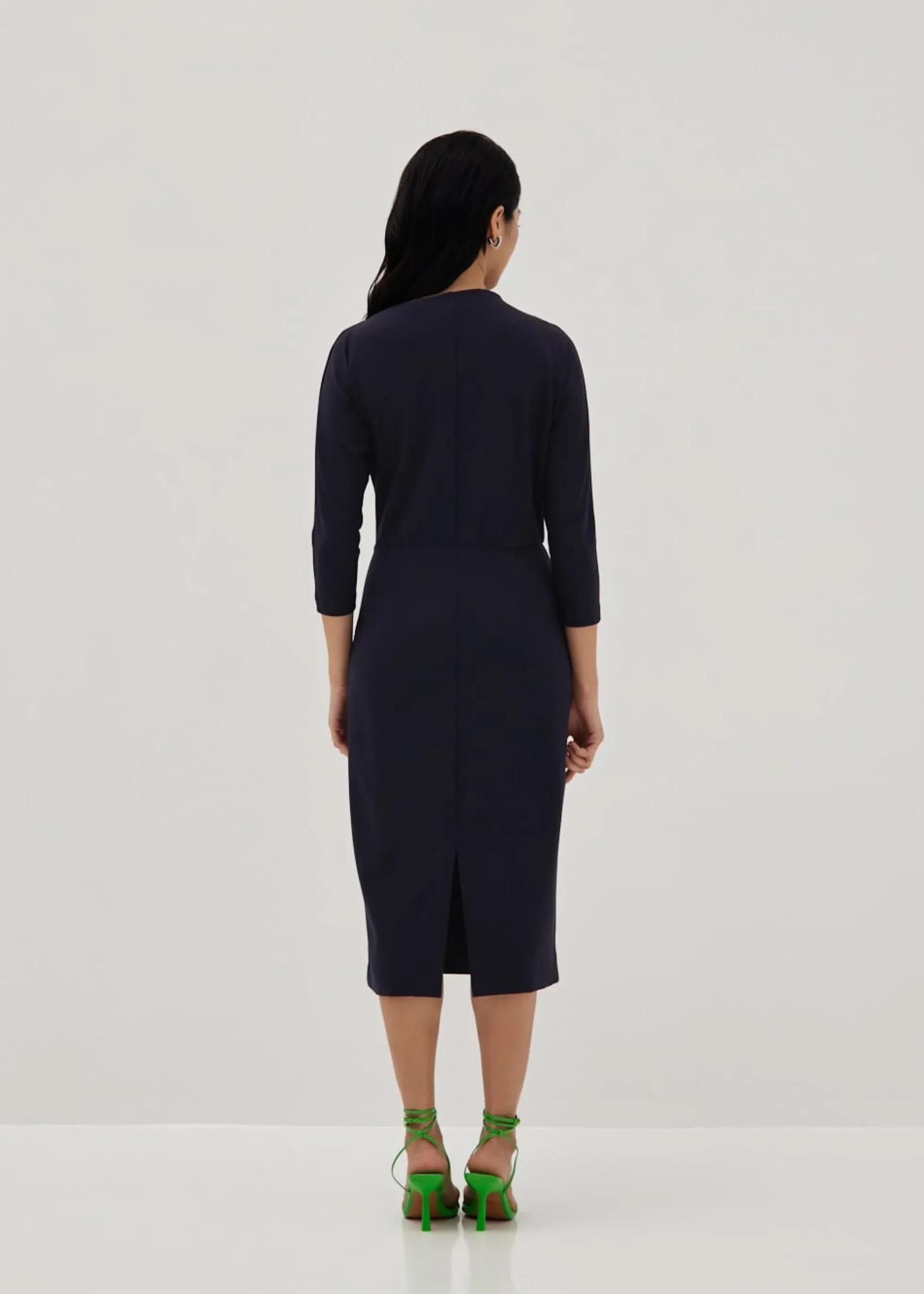 Fritzi High Neck Column Midi Dress