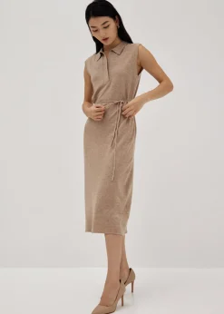 Gabby Collared Knit Midi Dress