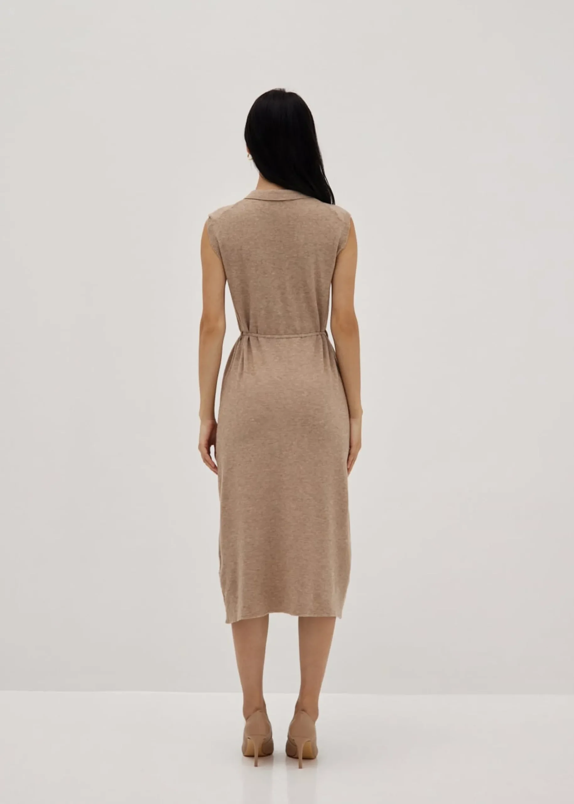 Gabby Collared Knit Midi Dress