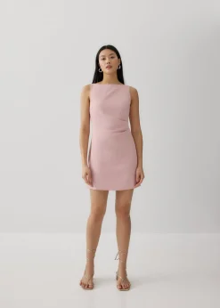 Galilea Boat Neck A-line Mini Dress