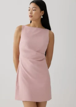 Galilea Boat Neck A-line Mini Dress