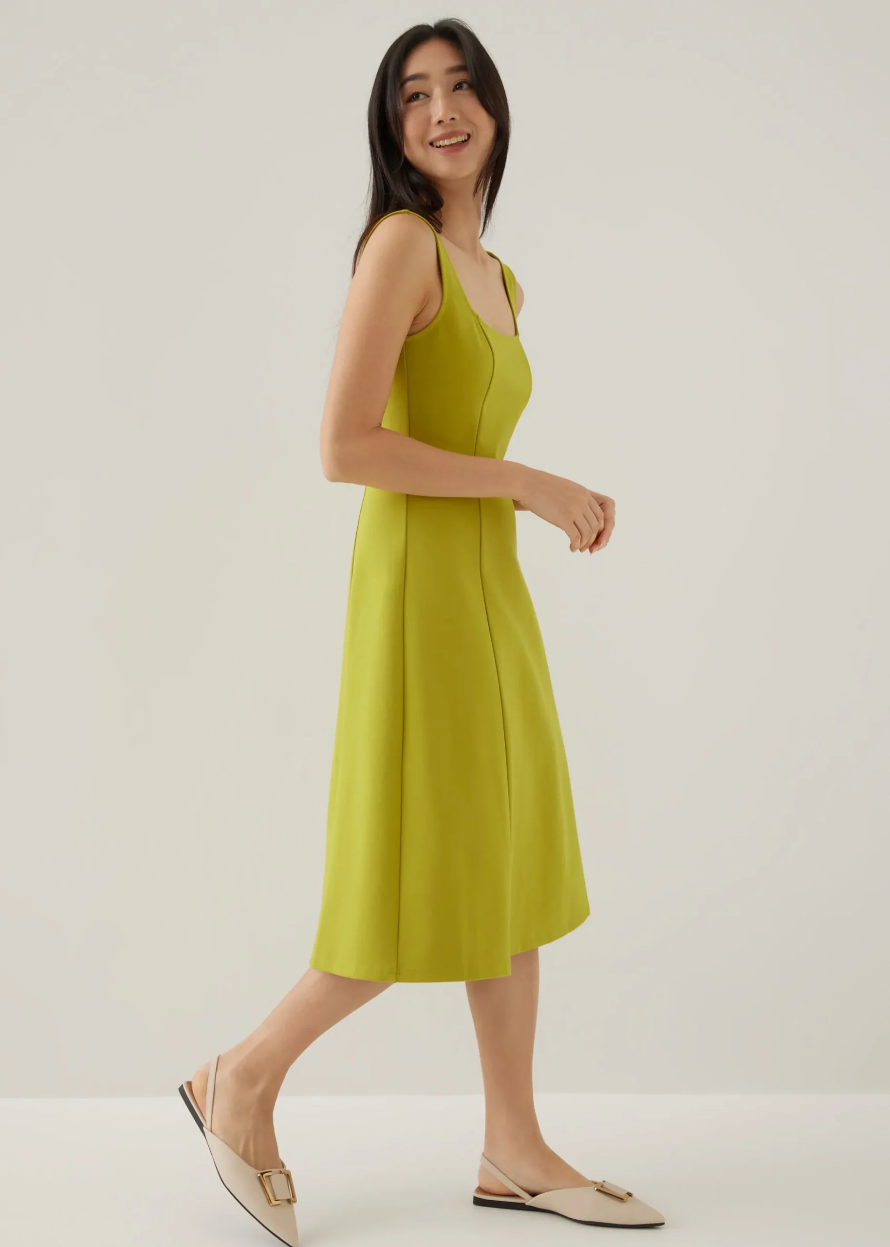 Gemina Jersey Fit & Flare Midi Dress