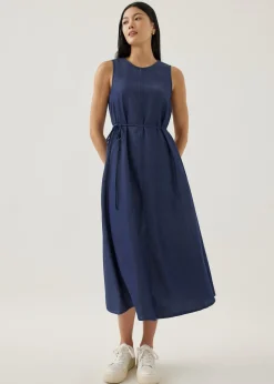 Ghia Chambray Trapeze Midaxi Dress