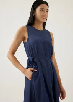 Ghia Chambray Trapeze Midaxi Dress