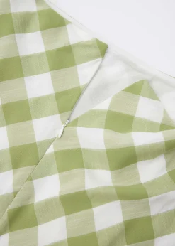 Gingham A-line Midaxi Skirt