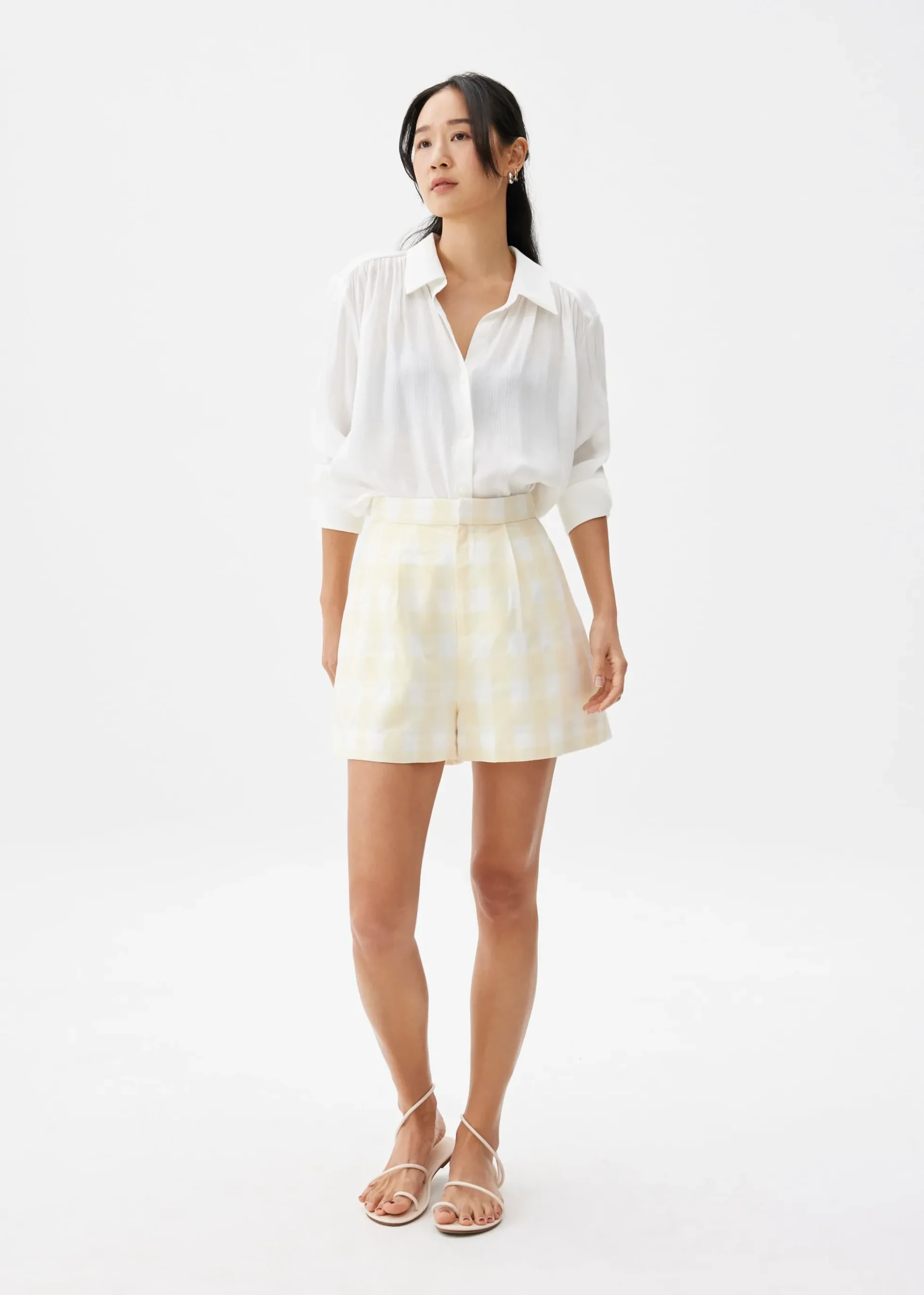 Gingham A-line Shorts