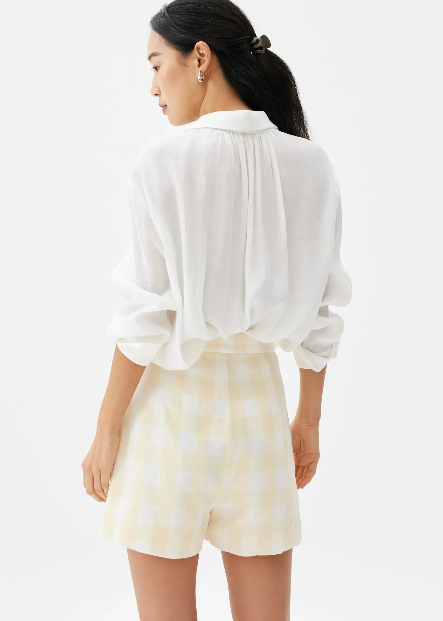 Gingham A-line Shorts