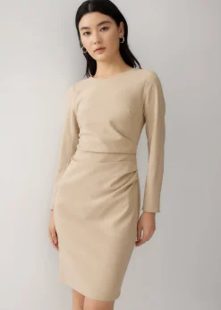 Giovanne Pleat Pencil Dress