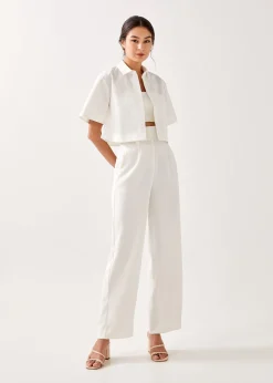 Gisele Cropped Shirt Top