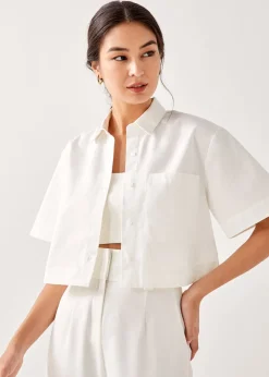 Gisele Cropped Shirt Top