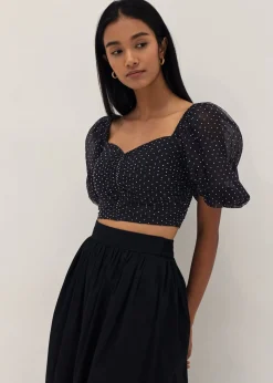 Gisele Polka Dot Bustier Top