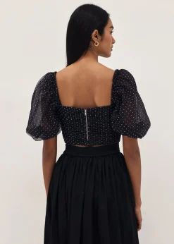Gisele Polka Dot Bustier Top