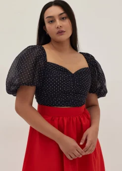 Gisele Polka Dot Bustier Top