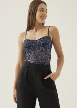 Gizela Padded V-neck Bustier Top