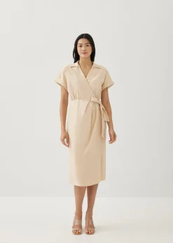 Glendale Linen Wrap Dress