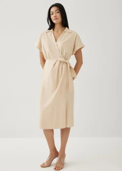 Glendale Linen Wrap Dress