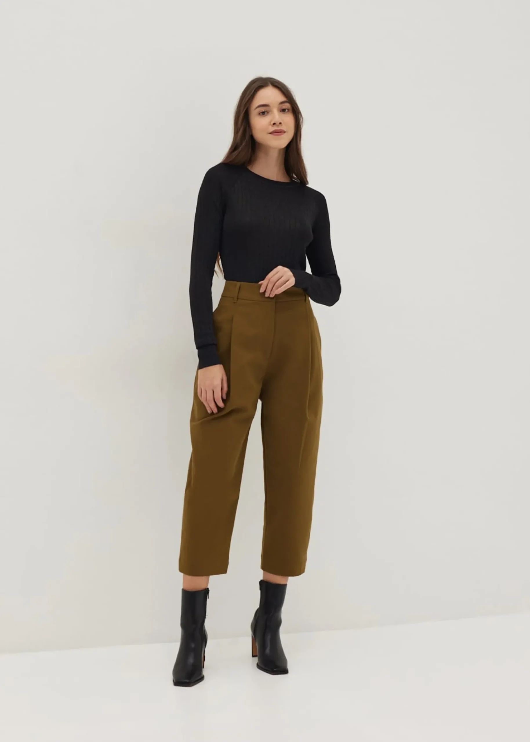Glitter Ribbed Knit Long Sleeve Top