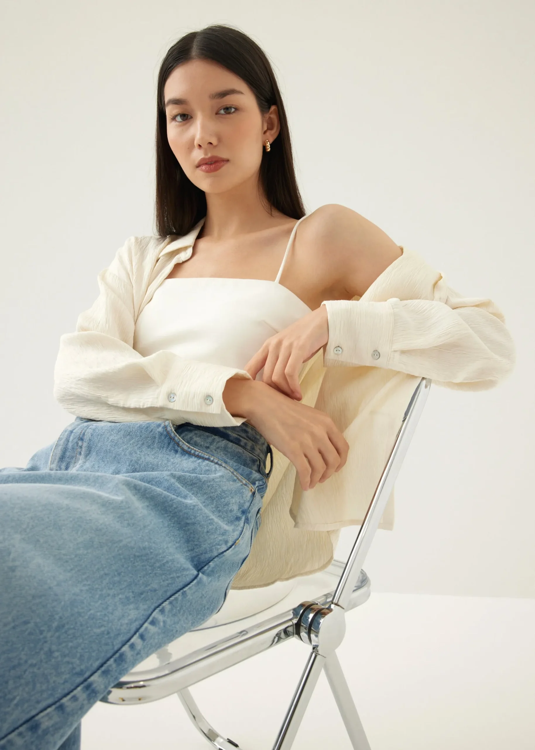 Goldie Textured Collared Shirt