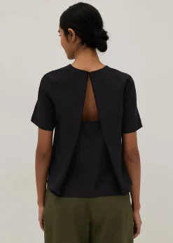 Grace Open Back Pleat Blouse