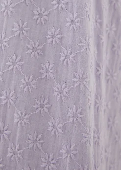 Graciela Padded Broderie Peplum Dress