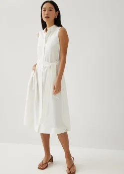 Graziela Collared Trapeze Midi Dress