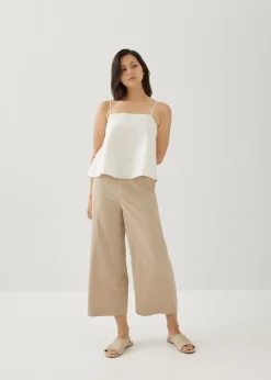 Gretel Striped Linen Tie Back Camisole
