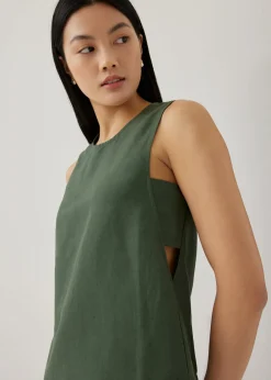 Guinevere Linen Panel Shell Top