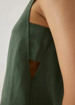 Guinevere Linen Panel Shell Top