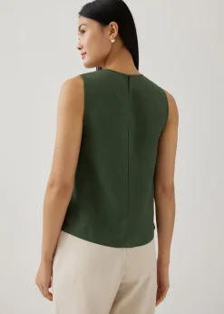Guinevere Linen Panel Shell Top