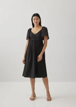 Gwen Padded Broderie Sleeve Dress