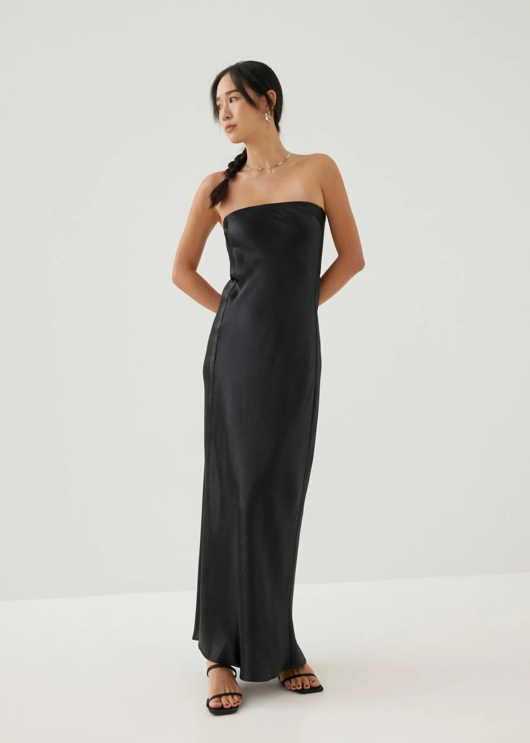 Gwenna Padded Bias Cut Maxi Dress