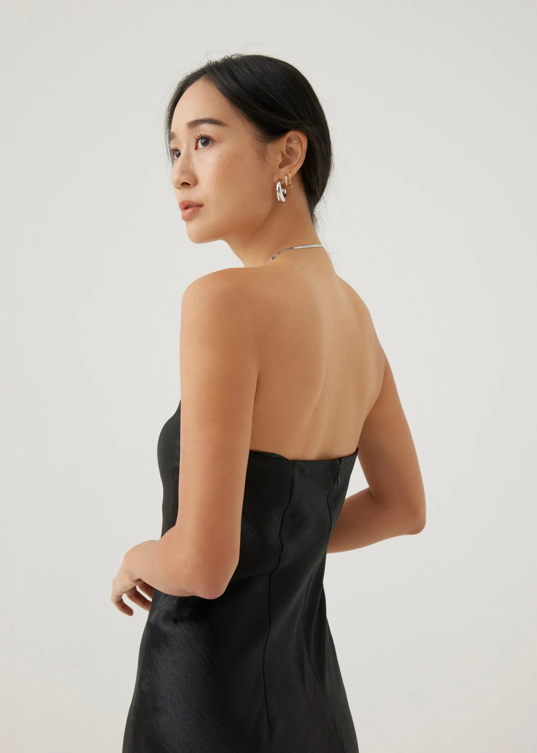 Gwenna Padded Bias Cut Maxi Dress