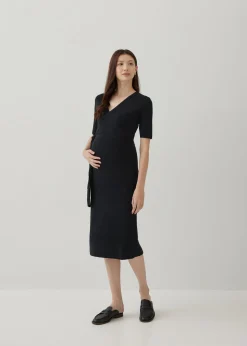 Gwyne Maternity Nursing Knit Wrap Dress