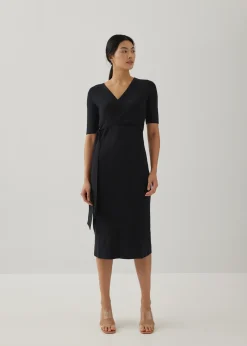 Gwyne Maternity Nursing Knit Wrap Dress
