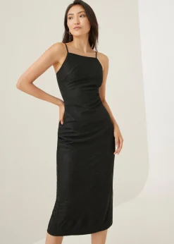 Gyla Straight Neck Column Maxi Dress