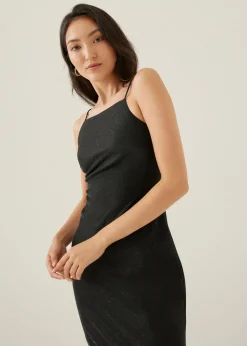 Gyla Straight Neck Column Maxi Dress