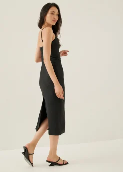 Gyla Straight Neck Column Maxi Dress