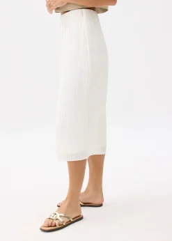 Gym Pleated Column Midi Skirt