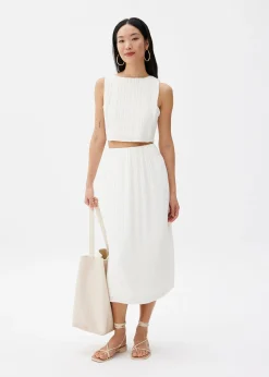 Gym Pleated Column Midi Skirt