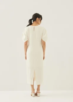 Haina Textured Column Midi Dress